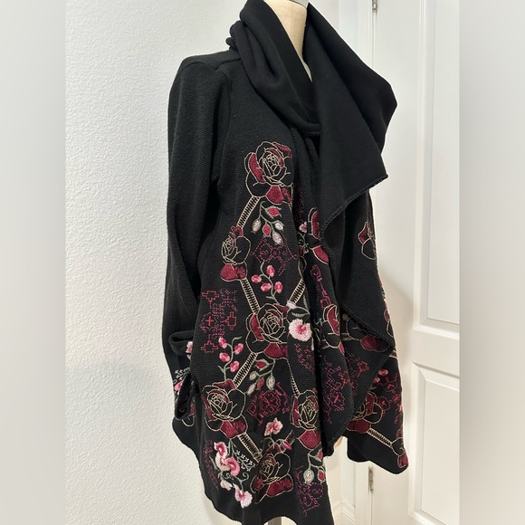 Johnny Was BIYA Black Claudette
Hooded Sweater Cardigan - Picture 6 of 7